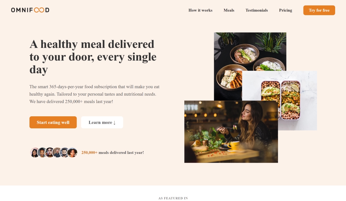 Omnifood website image
